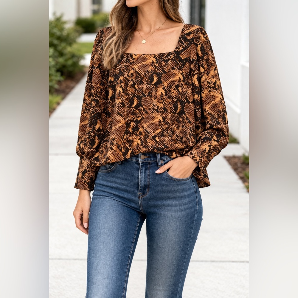 Ann Taylor Blouses snake print